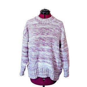 Old Navy Space Dye Sweater Women’s Medium Multicolor Cozy Oversized Knit
